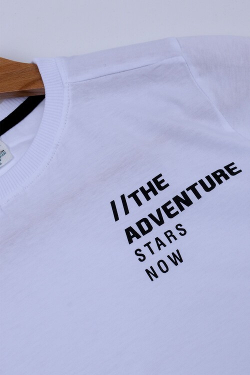 Erkek Çocuk Beyaz Always Yazı Baskı 8-13 Yaş T-Shirt 4136-3