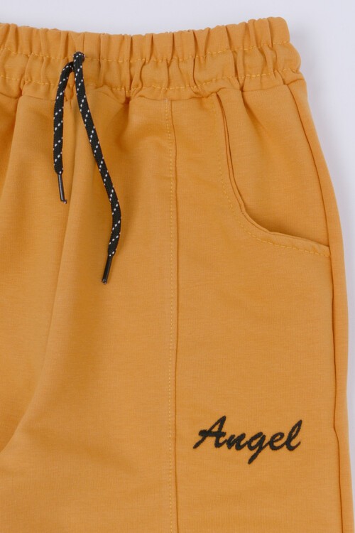 Kız Çocuk Hardal Angel Nakışlı 10-16 Yaş Tek Alt 5006-9