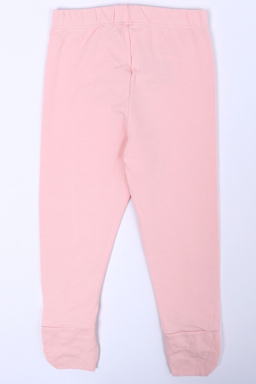 Kız Çocuk Somon Manşet Taşlı 0-7 Yaş Tayt 1875