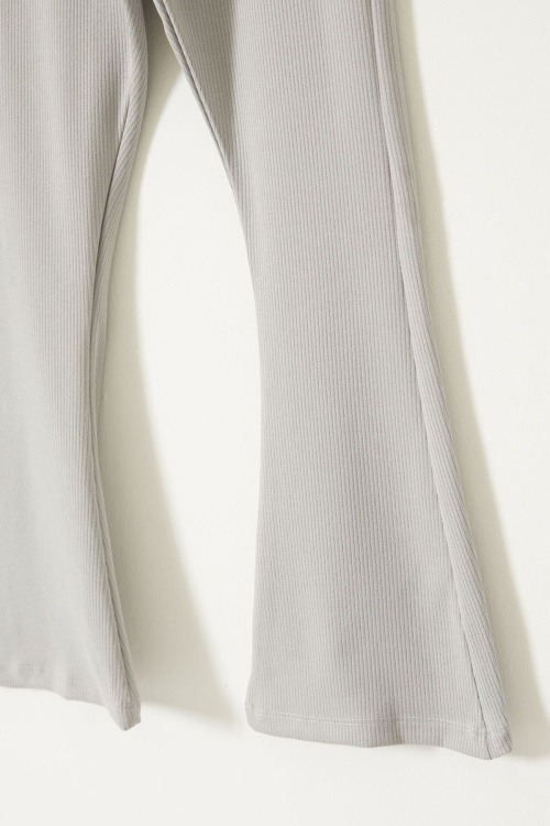 Fitilli İspanyol Paça 2li Kız Çocuk Tayt Siyah-Gri 18124