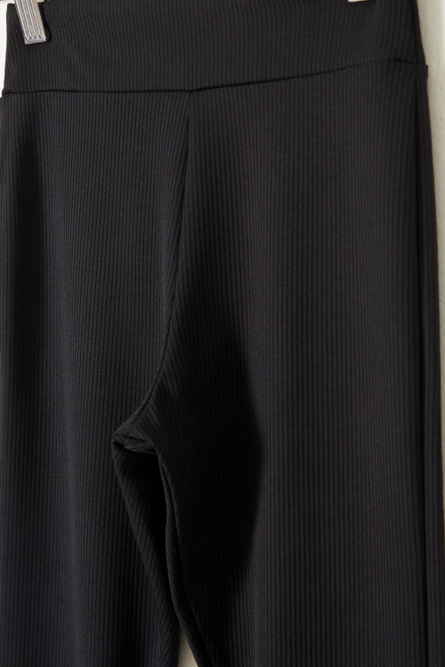 Fitilli İspanyol Paça 2li Kız Çocuk Tayt Siyah-Gri 18124