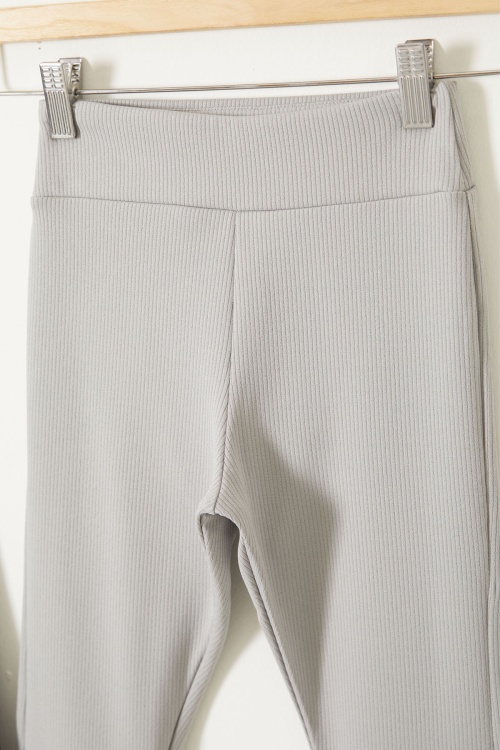 Fitilli İspanyol Paça 2li Kız Çocuk Tayt Siyah-Gri 18124