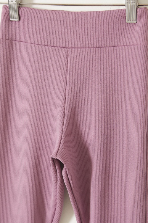 Fitilli İspanyol Paça 2li Kız Çocuk Tayt Siyah-Gül Kurusu 18126