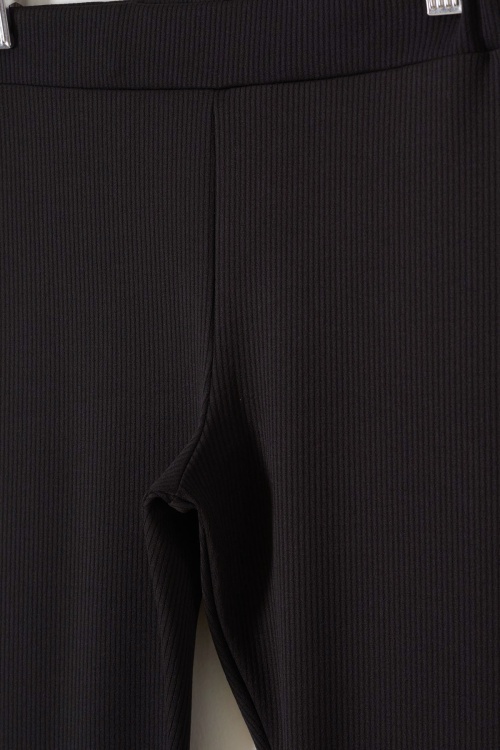 Fitilli İspanyol Paça Kız Çocuk Volanlı 2li Tayt Siyah-Somon 18198