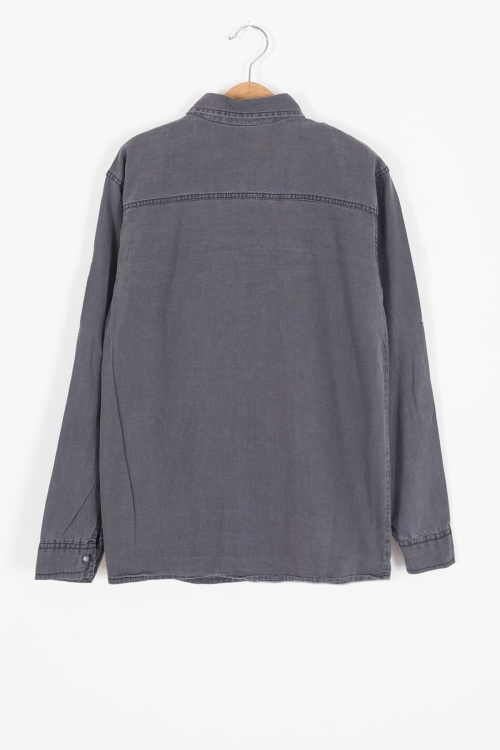 Füme Logolu Tişörtlü Jean Gömlekli Erkek Çocuk 2li Takım 18246