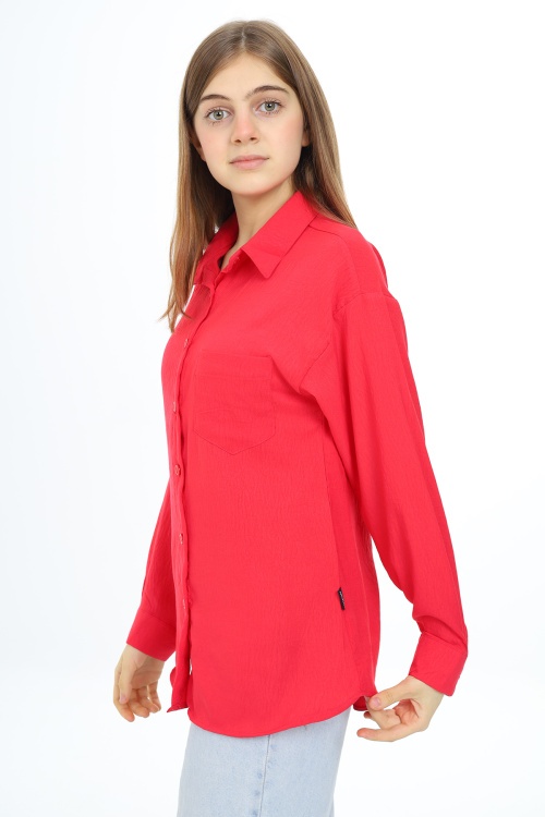 Fuşya Kız Çocuk Gömlek 18441