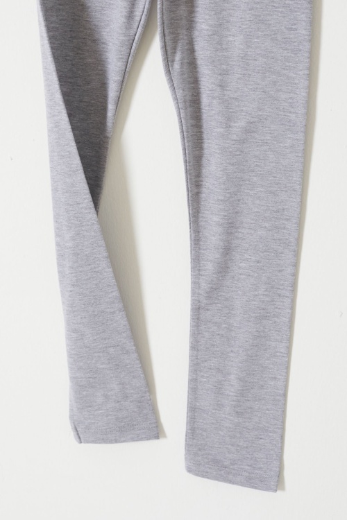 Gri Çiçek Nakış Detaylı Kız Çocuk Tayt 18311