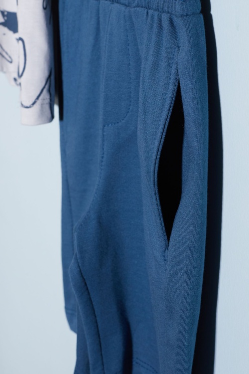 Gri Yaprak Baskılı Erkek Çocuk Şortlu Takım 18535