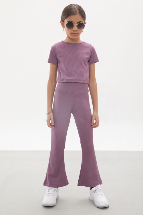 Gül K. İspanyol Paça Taytlı Bel Bağlamalı Croplu Kız Takım 18111