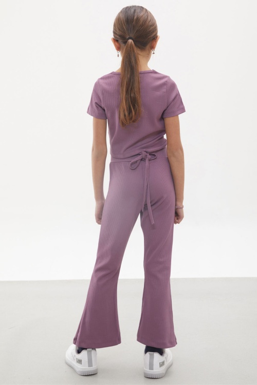 Gül K. İspanyol Paça Taytlı Bel Bağlamalı Croplu Kız Takım 18111