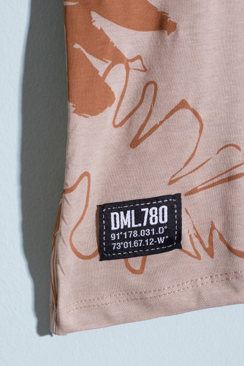 Kahverengi Yaprak Baskılı Erkek Çocuk Şortlu Takım 18531