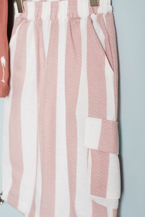 Kiremit Outfit Baskılı Tişörtlü Erkek Çocuk Şortlu Takım 18459