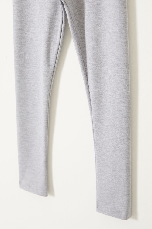 Kız Çocuk Likrali 2li Düz Tayt Siyah-Gri 18118