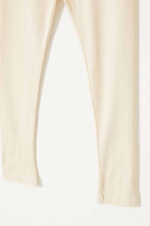 Kız Çocuk Likrali 2li Düz Tayt Siyah-Krem 18120