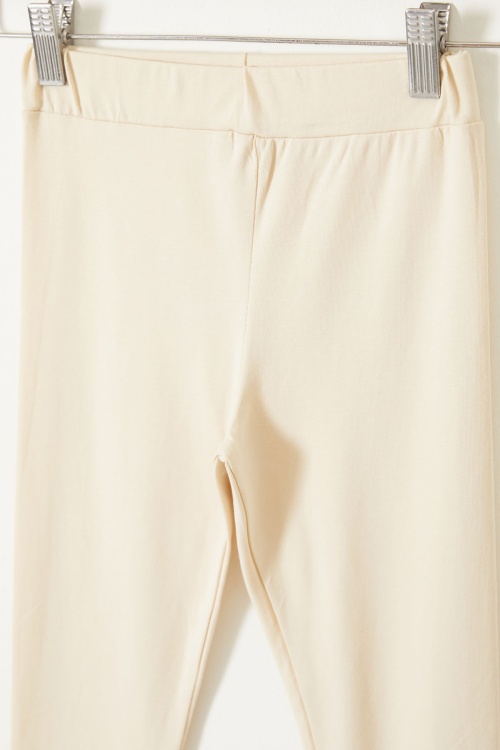 Kız Çocuk Likrali 2li Düz Tayt Siyah-Krem 18120