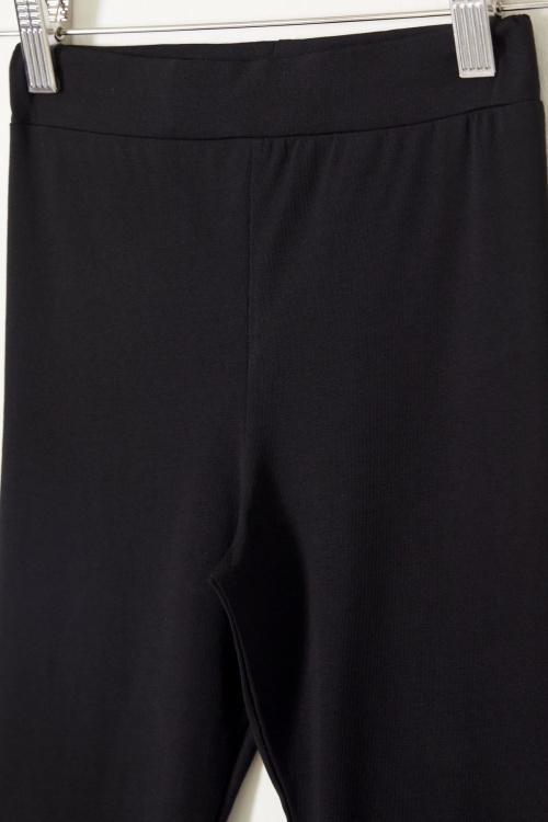 Kız Çocuk Likrali 2li Düz Tayt Siyah-Somon 18122