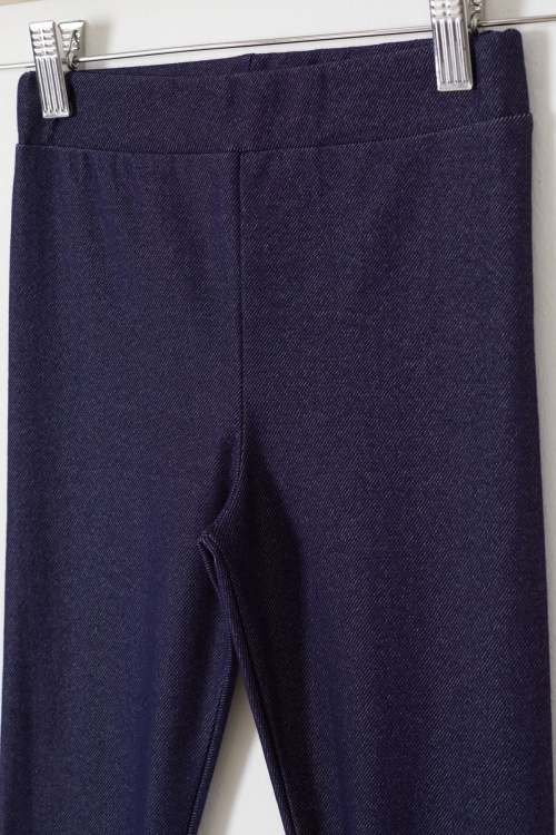 Kız Çocuk Paçası Tavşan Detaylı 2li Tayt Lacivert-Yeşil 18208