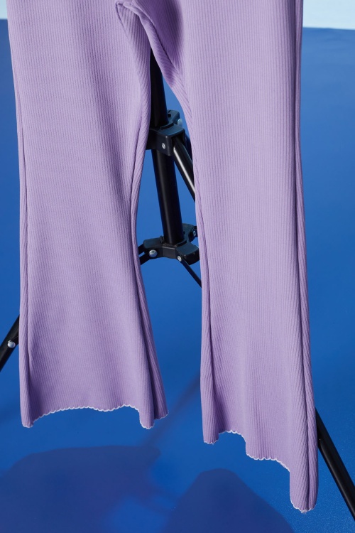 Lila Beauty Yazı Nakışlı İspanyol Paça Kız Çocuk Tayt 18180