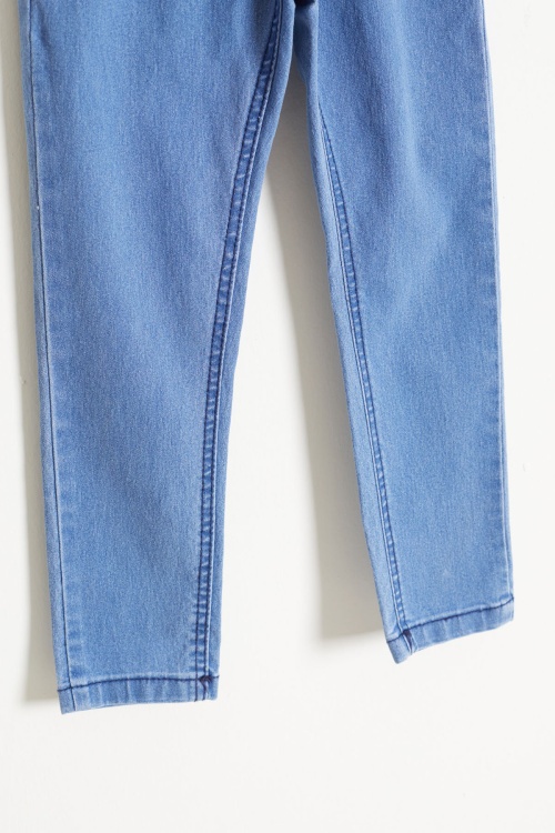 Mavi Beli Lastikli Erkek Çocuk Dar Paça Jean Pantolon 18334