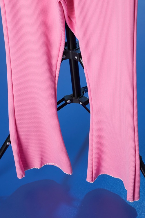 Pembe Beauty Yazı Nakışlı İspanyol Paça Kız Çocuk Tayt 18184