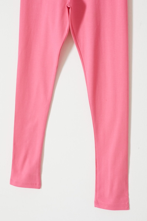 Pembe Çiçek Nakış Detaylı Kız Çocuk Tayt 18308