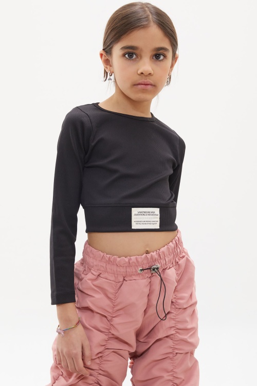 Pembe Şerit Dikişli Kız Paraşüt Pantolon 18004