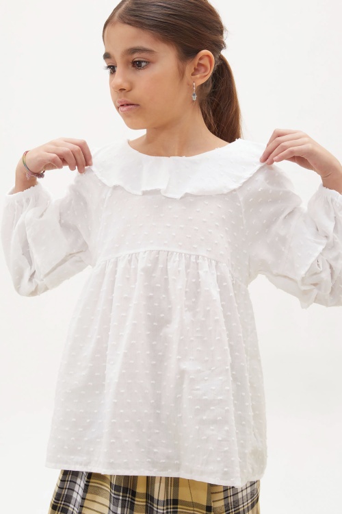 Sarı Ekose Desenli Şort Etekli Gömlekli Kız Takım 18239