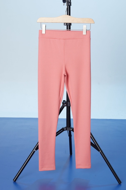 Somon Fitilli Lastikli Bel Kız Çocuk Düz Tayt 18293