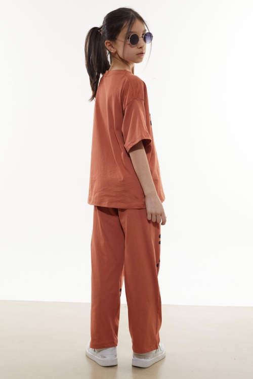 Taba Kalp Desenli Kız Çocuk Takım 18331