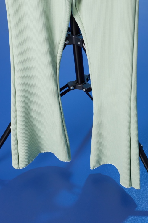 Yeşil Beauty Yazı Nakışlı İspanyol Paça Kız Çocuk Tayt 18183