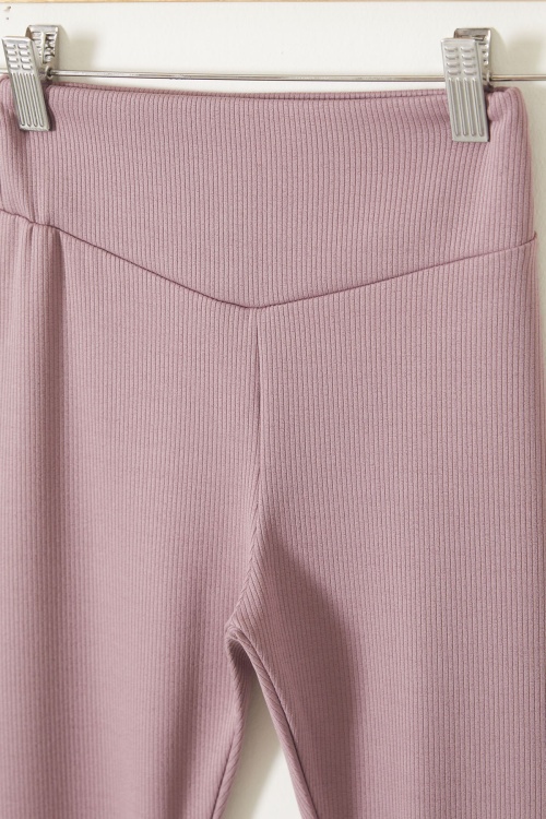 Yüksek Bel 2li Fitilli Kız Çocuk Tayt Siyah-Somon 18082