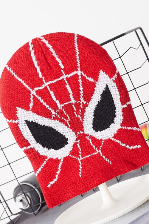 Beyaz Örümcek Adam Desenli Erkek Çocuk Bere 17248