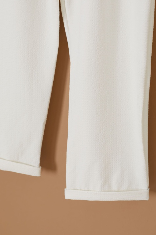 Ekru Duble Paça Bağcıklı Bel Erkek Çocuk Pantolon 19327