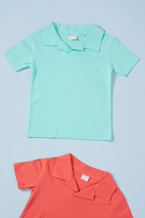 Erkek Bebek Polo Yaka 2li Kısa Kol Tişört