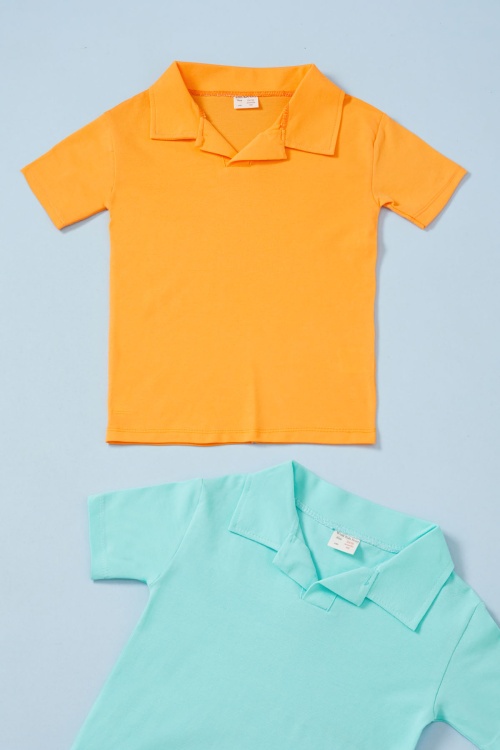 Erkek Bebek Polo Yaka 2li Kısa Kol Tişört