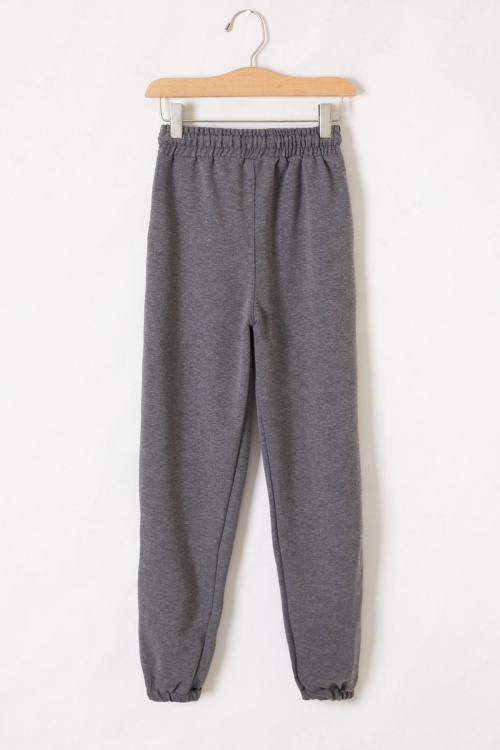 Füme Bel Ve Paça Lastikli Erkek Çocuk Eşofman Alt 19137