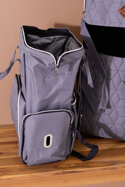 Gri Bebek Taşıma Çantası ve Termal Bakım Seti Çantası 2li Set 19209