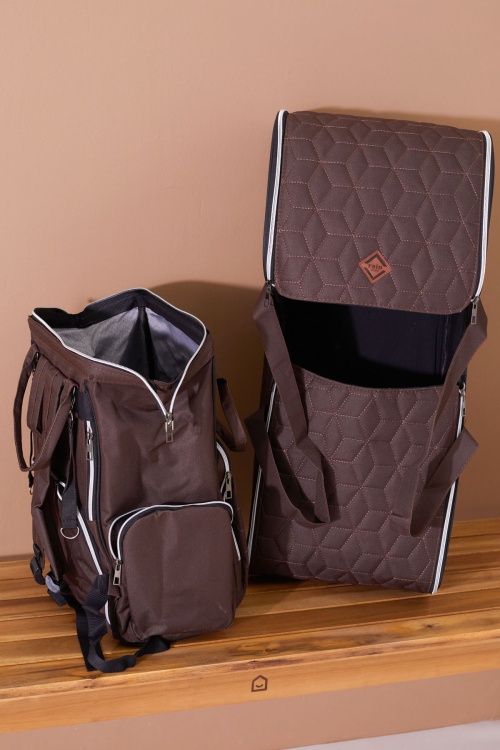 Kahverengi Bebek Taşıma Çantası ve Termal Bakım Seti Çantası 2li Set 19210