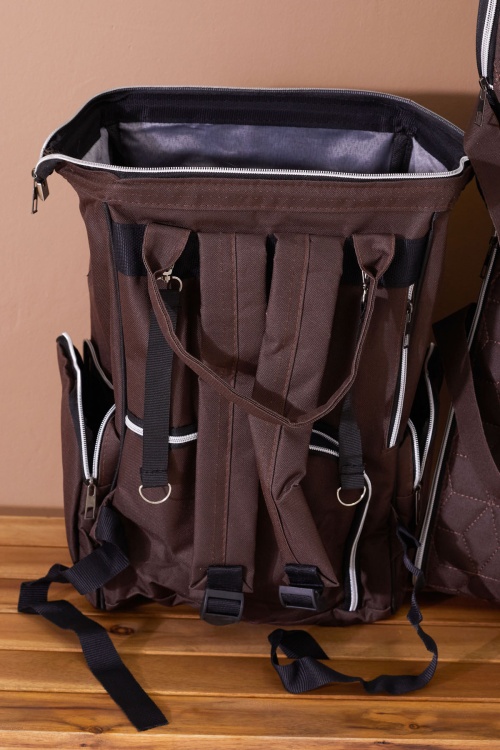 Kahverengi Bebek Taşıma Çantası ve Termal Bakım Seti Çantası 2li Set 19210