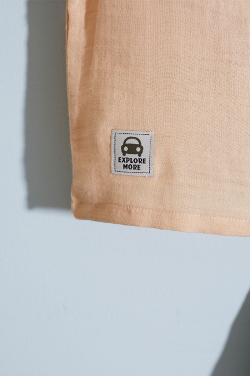 Krem Cep Detaylı Çıtçıt Yakalı Erkek Bebek Şortlu Takım 18732