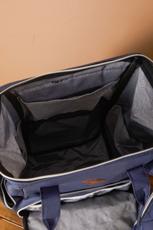 Lacivert Bebek Taşıma Çantası ve Termal Bakım Seti Çantası 2li Set 19215