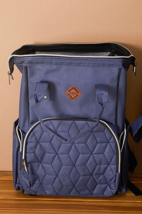 Lacivert Bebek Taşıma Çantası ve Termal Bakım Seti Çantası 2li Set 19215