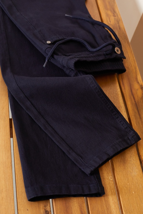 Lacivert Beli Lastikli Basic Çocuk Okul Pantolon 19169