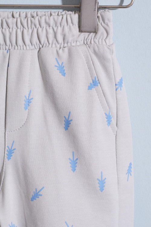 Mavi Çam Ağacı Desenli Şortlu Tişörtlü Erkek Çocuk Takım 18871