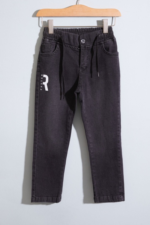 Mavi Desenli Kısa Kol Gömlekli Erkek Çocuk Pantolonlu Takım 19009