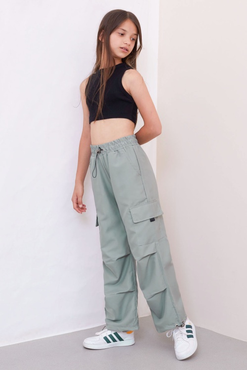 Mint Kargo Cep Lastikli Paça Kız Paraşüt Pantolon 19044