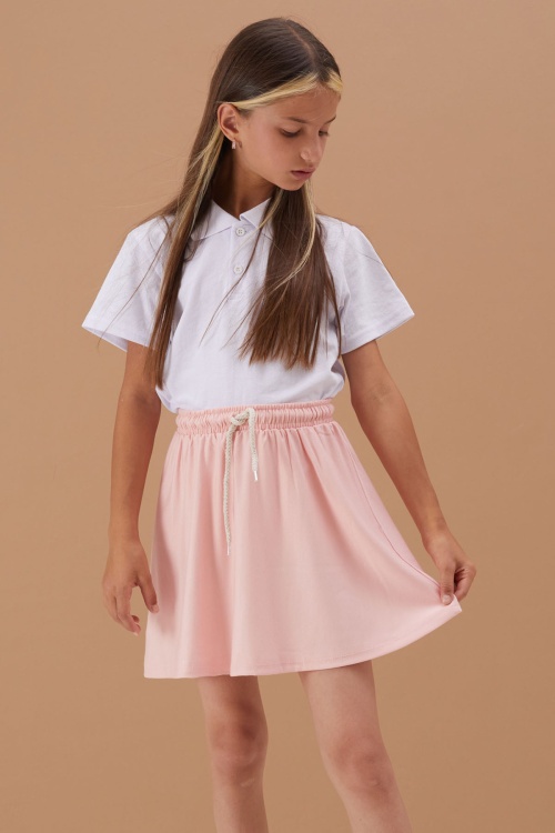 Pembe Lastikli Bel Kız Çocuk Tenis Etek 19135