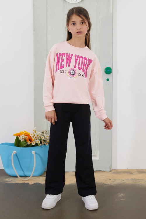 Pembe NewYork Yazılı Kız Çocuk Alt Üst Takım 18581