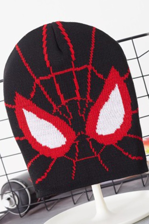 Siyah Örümcek Adam Desenli Erkek Çocuk Bere 17246