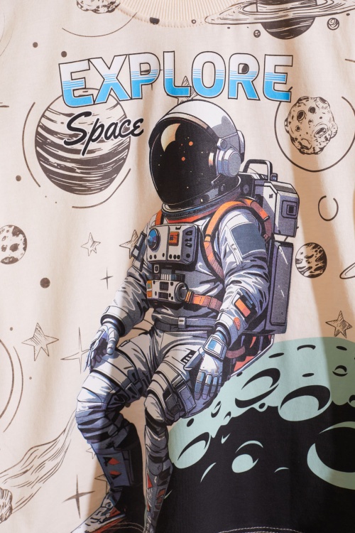 Yeşil Astronot Uzay Temalı Erkek Çocuk Şortlu Takım 18890